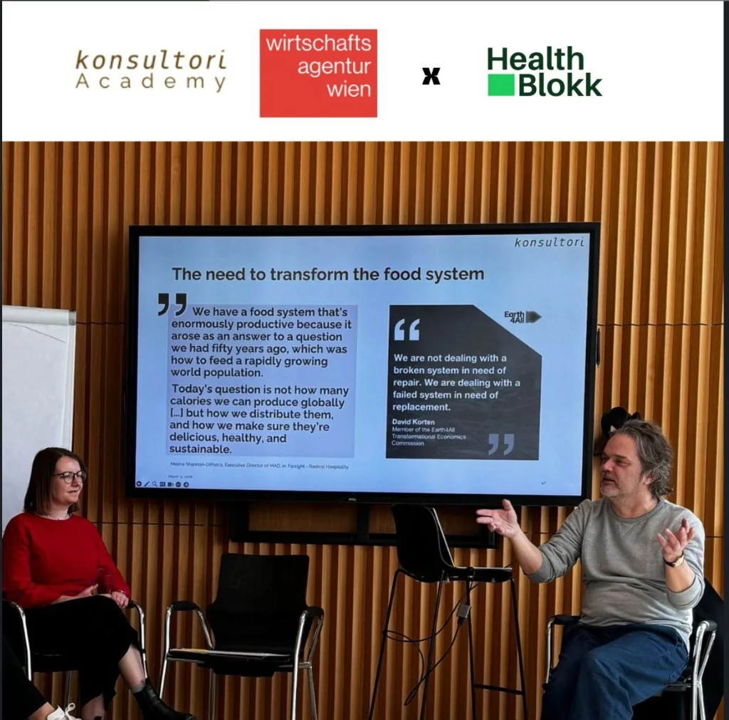 Founders Lab – Food 2026 workshop with konsultori Academy, Wirtschaftsagentur Wien and HealthBlokk